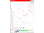 Wheeler County, OR <br /> Wall Map <br /> Zip Code <br /> Red Line Style 2025 Map