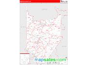 Armstrong County, PA <br /> Wall Map <br /> Zip Code <br /> Red Line Style 2025 Map