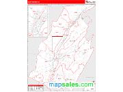 Blair County, PA <br /> Wall Map <br /> Zip Code <br /> Red Line Style 2025 Map