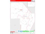 Cameron County, PA <br /> Wall Map <br /> Zip Code <br /> Red Line Style 2025 Map