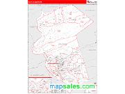 Dauphin County, PA <br /> Wall Map <br /> Zip Code <br /> Red Line Style 2025 Map