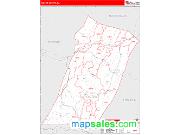 Fulton County, PA <br /> Wall Map <br /> Zip Code <br /> Red Line Style 2025 Map