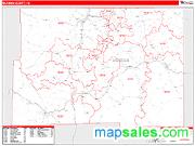 McKean County, PA <br /> Wall Map <br /> Zip Code <br /> Red Line Style 2025 Map