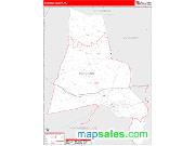 Montour County, PA <br /> Wall Map <br /> Zip Code <br /> Red Line Style 2025 Map