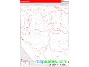 Potter County, PA <br /> Wall Map <br /> Zip Code <br /> Red Line Style 2025 Map