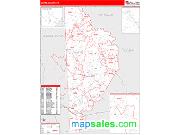 Wayne County, PA <br /> Wall Map <br /> Zip Code <br /> Red Line Style 2025 Map