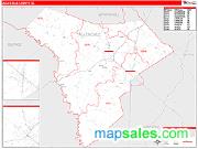 Allendale County, SC <br /> Wall Map <br /> Zip Code <br /> Red Line Style 2025 Map