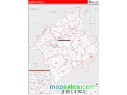 Anderson County, SC <br /> Wall Map <br /> Zip Code <br /> Red Line Style 2025 Map