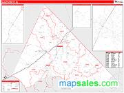 Dillon County, SC <br /> Wall Map <br /> Zip Code <br /> Red Line Style 2025 Map