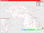Dorchester County, SC <br /> Wall Map <br /> Zip Code <br /> Red Line Style 2025 Map