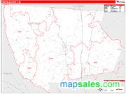 Fairfield County, SC <br /> Wall Map <br /> Zip Code <br /> Red Line Style 2025 Map