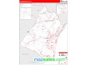 Georgetown County, SC <br /> Wall Map <br /> Zip Code <br /> Red Line Style 2025 Map