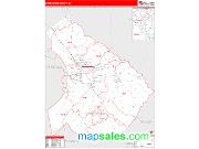 Greenwood County, SC <br /> Wall Map <br /> Zip Code <br /> Red Line Style 2025 Map