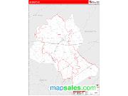 Lee County, SC <br /> Wall Map <br /> Zip Code <br /> Red Line Style 2025 Map