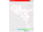 McCormick County, SC <br /> Wall Map <br /> Zip Code <br /> Red Line Style 2025 Map