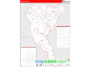 Marion County, SC <br /> Wall Map <br /> Zip Code <br /> Red Line Style 2025 Map