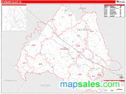 Newberry County, SC <br /> Wall Map <br /> Zip Code <br /> Red Line Style 2025 Map