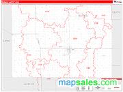 Beadle County, SD <br /> Wall Map <br /> Zip Code <br /> Red Line Style 2025 Map