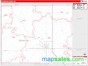 Codington County, SD <br /> Wall Map <br /> Zip Code <br /> Red Line Style 2025 Map