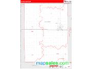 Davison County, SD <br /> Wall Map <br /> Zip Code <br /> Red Line Style 2025 Map