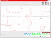 Edmunds County, SD <br /> Wall Map <br /> Zip Code <br /> Red Line Style 2025 Map