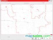 Faulk County, SD <br /> Wall Map <br /> Zip Code <br /> Red Line Style 2025 Map