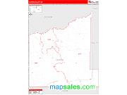 Haakon County, SD <br /> Wall Map <br /> Zip Code <br /> Red Line Style 2025 Map