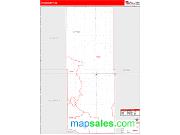 Hyde County, SD <br /> Wall Map <br /> Zip Code <br /> Red Line Style 2025 Map