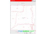 Miner County, SD <br /> Wall Map <br /> Zip Code <br /> Red Line Style 2025 Map