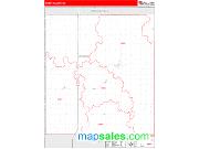 Moody County, SD <br /> Wall Map <br /> Zip Code <br /> Red Line Style 2025 Map