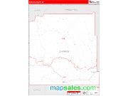 Shannon County, SD <br /> Wall Map <br /> Zip Code <br /> Red Line Style 2025 Map