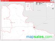 Stanley County, SD <br /> Wall Map <br /> Zip Code <br /> Red Line Style 2025 Map