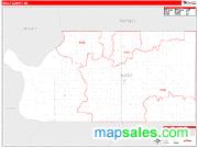 Sully County, SD <br /> Wall Map <br /> Zip Code <br /> Red Line Style 2025 Map