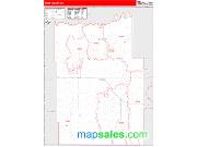 Tripp County, SD <br /> Wall Map <br /> Zip Code <br /> Red Line Style 2025 Map