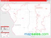 Walworth County, SD <br /> Wall Map <br /> Zip Code <br /> Red Line Style 2025 Map