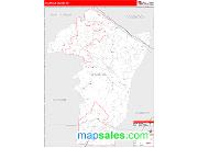 Cheatham County, TN <br /> Wall Map <br /> Zip Code <br /> Red Line Style 2025 Map