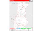 Decatur County, TN <br /> Wall Map <br /> Zip Code <br /> Red Line Style 2025 Map