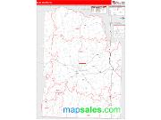Giles County, TN <br /> Wall Map <br /> Zip Code <br /> Red Line Style 2025 Map