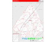 McMinn County, TN <br /> Wall Map <br /> Zip Code <br /> Red Line Style 2025 Map