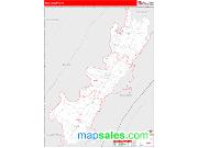 Meigs County, TN <br /> Wall Map <br /> Zip Code <br /> Red Line Style 2025 Map