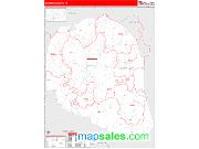 Overton County, TN <br /> Wall Map <br /> Zip Code <br /> Red Line Style 2025 Map