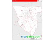 Scott County, TN <br /> Wall Map <br /> Zip Code <br /> Red Line Style 2025 Map