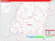 Sumner County, TN <br /> Wall Map <br /> Zip Code <br /> Red Line Style 2025 Map