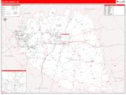 Wilson County, TN <br /> Wall Map <br /> Zip Code <br /> Red Line Style 2025 Map
