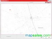 Andrews County, TX <br /> Wall Map <br /> Zip Code <br /> Red Line Style 2025 Map