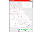 Atascosa County, TX <br /> Wall Map <br /> Zip Code <br /> Red Line Style 2025 Map