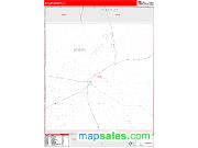 Baylor County, TX <br /> Wall Map <br /> Zip Code <br /> Red Line Style 2025 Map