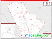 Bee County, TX <br /> Wall Map <br /> Zip Code <br /> Red Line Style 2025 Map