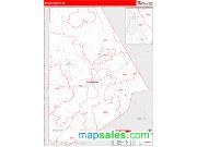 Brown County, TX <br /> Wall Map <br /> Zip Code <br /> Red Line Style 2025 Map