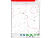 Carson County, TX <br /> Wall Map <br /> Zip Code <br /> Red Line Style 2025 Map